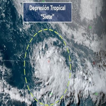 Se forma depresión tropical ‘Siete’ en el Atlántico