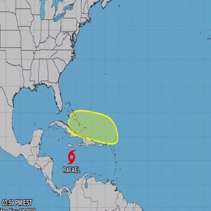 Se forma la tormenta tropical Rafael en el Mar Caribe