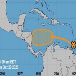Cancún: Aumenta a 60% probabilidad ciclónica de zona de baja presión en el mar Caribe