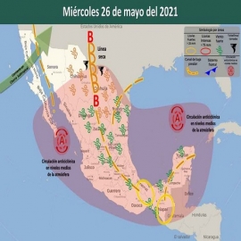 Clima para Cancún y Quintana Roo 26 de mayo de 2021