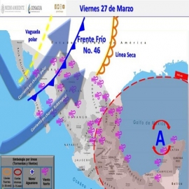 Clima hoy para Cancún y Quintana Roo 27 de marzo de 2020