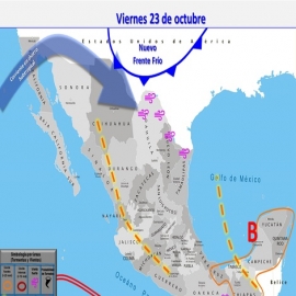 Clima hoy para Cancún y Quintana Roo 23 de octubre de 2020