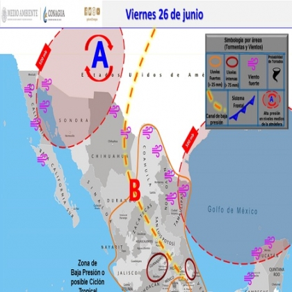 Clima hoy para Cancún y Quintana Roo 26 de junio de 2020