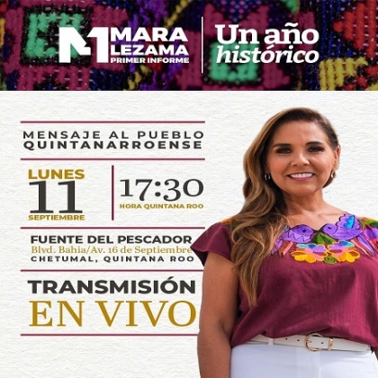 Invita Mara Lezama al pueblo quintanarroense al Primer Informe de Gobierno