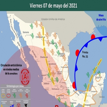 Clima para Cancún y Quintana Roo 7 de mayo de 2021