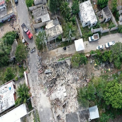 Explosión en Kanasín afectó nueve casas; dos quedaron destruidas