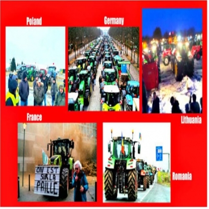 Alemania, Francia, Rumania, Polonia, Lituania… Los agricultores de toda Europa se pronuncian contra las políticas “verdes” paralizantes