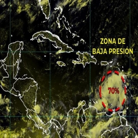 Se forma en el Caribe zona de baja presión con probabilidad ciclónica